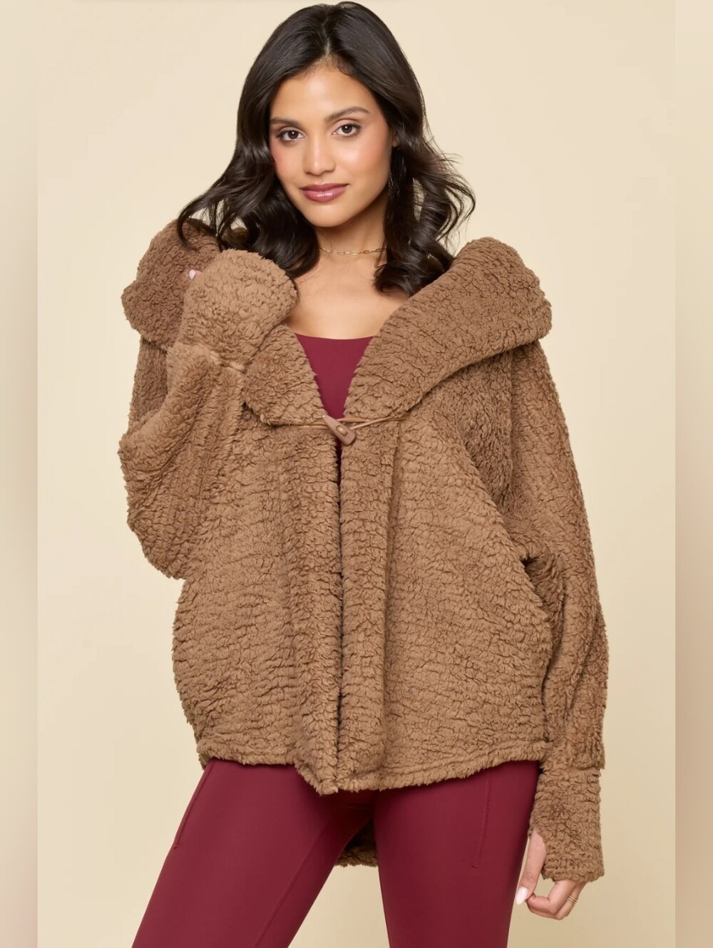Cocoon Coat - Teddy Bear Brown